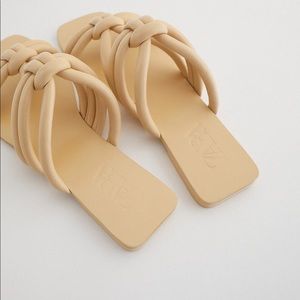 Zara Tube strap leather sandals size 40